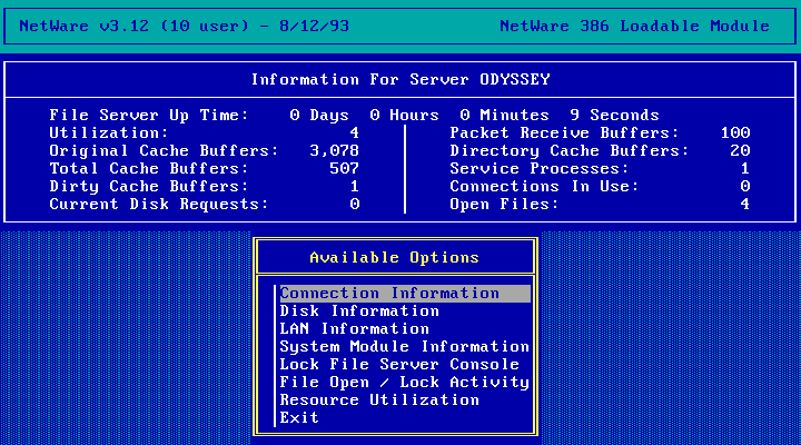 NetWare MONITOR