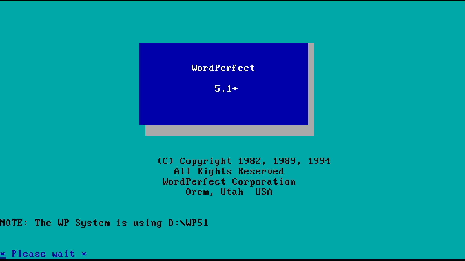 WordPerfect 5.1