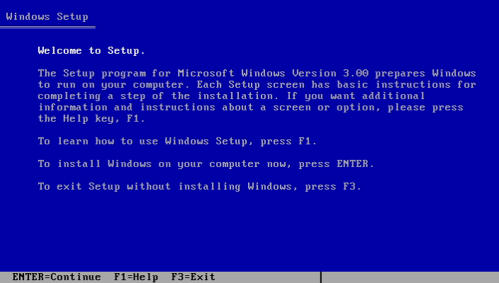 Windows 3.0 SETUP